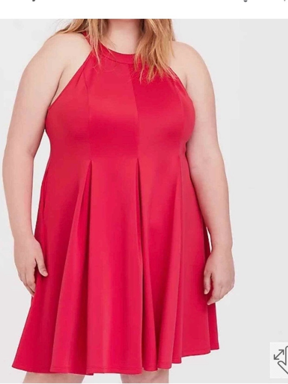 NWT torrid hot pink  Halter Fit & Flare Mini Dress